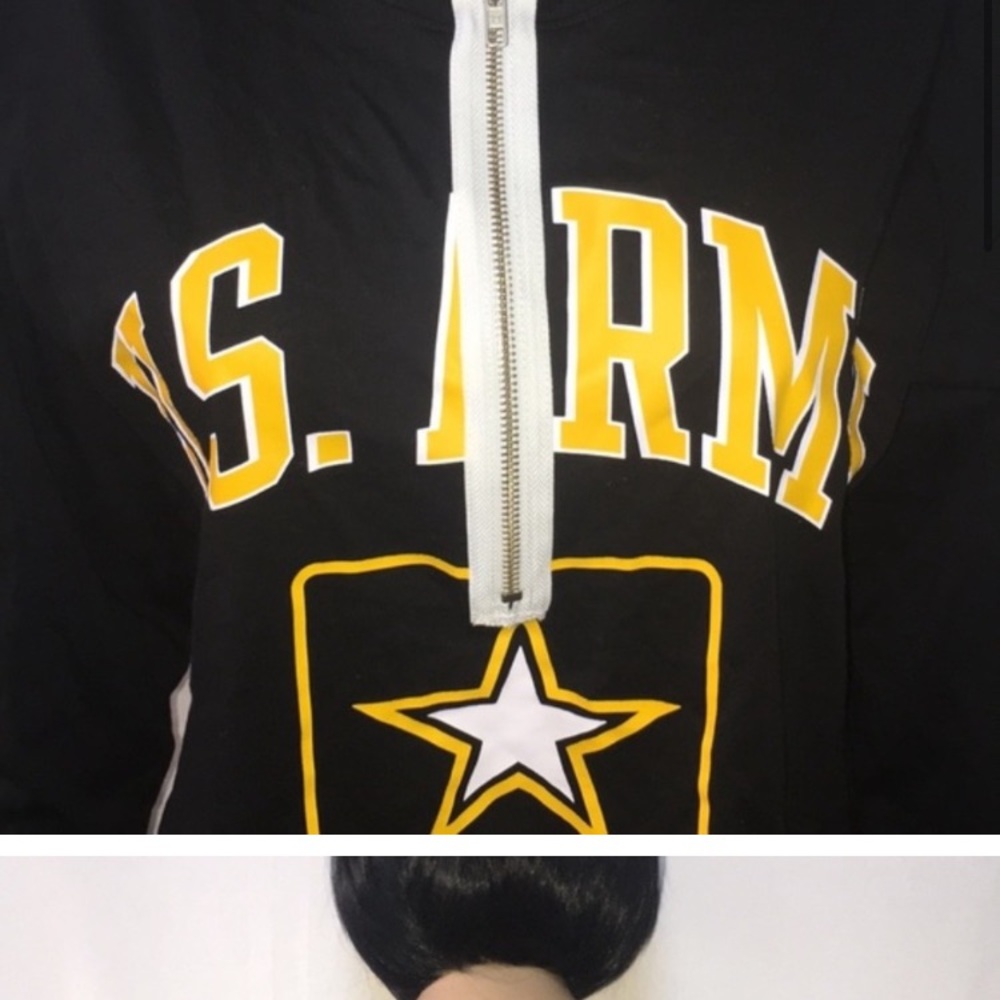 US Army Half Zip NWOT Victoria’s Secret Crop Top